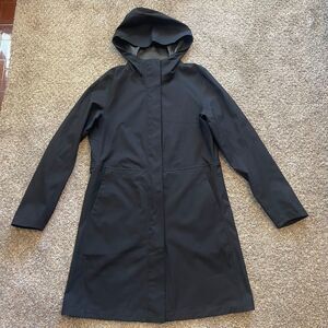 Uniqlo Men's Blocktech Black Coat Hooded Water Resistant Size XS